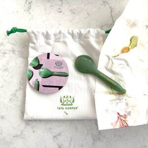 New Tata Harper Crystal Gua Sha Spoon for face sculpting and acupressure